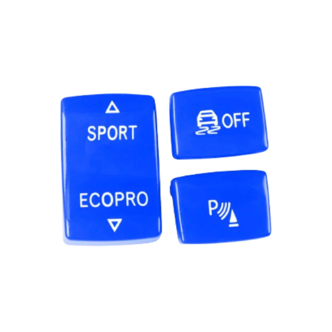 3 button set blue